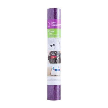 Cricut Glitter Iron-On  30x48cm (Eggplant); 1 roll 12 in. x 19 in. Glitter Iron-on; Ideal for T-shirts, team or club wear, bags, aprons, home decor, and more!; Use with all Cricut® cutting machines